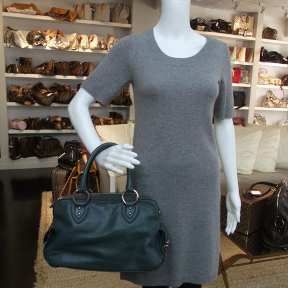 Marc Jacobs Leather Pocket Satchel Green 2 of 12