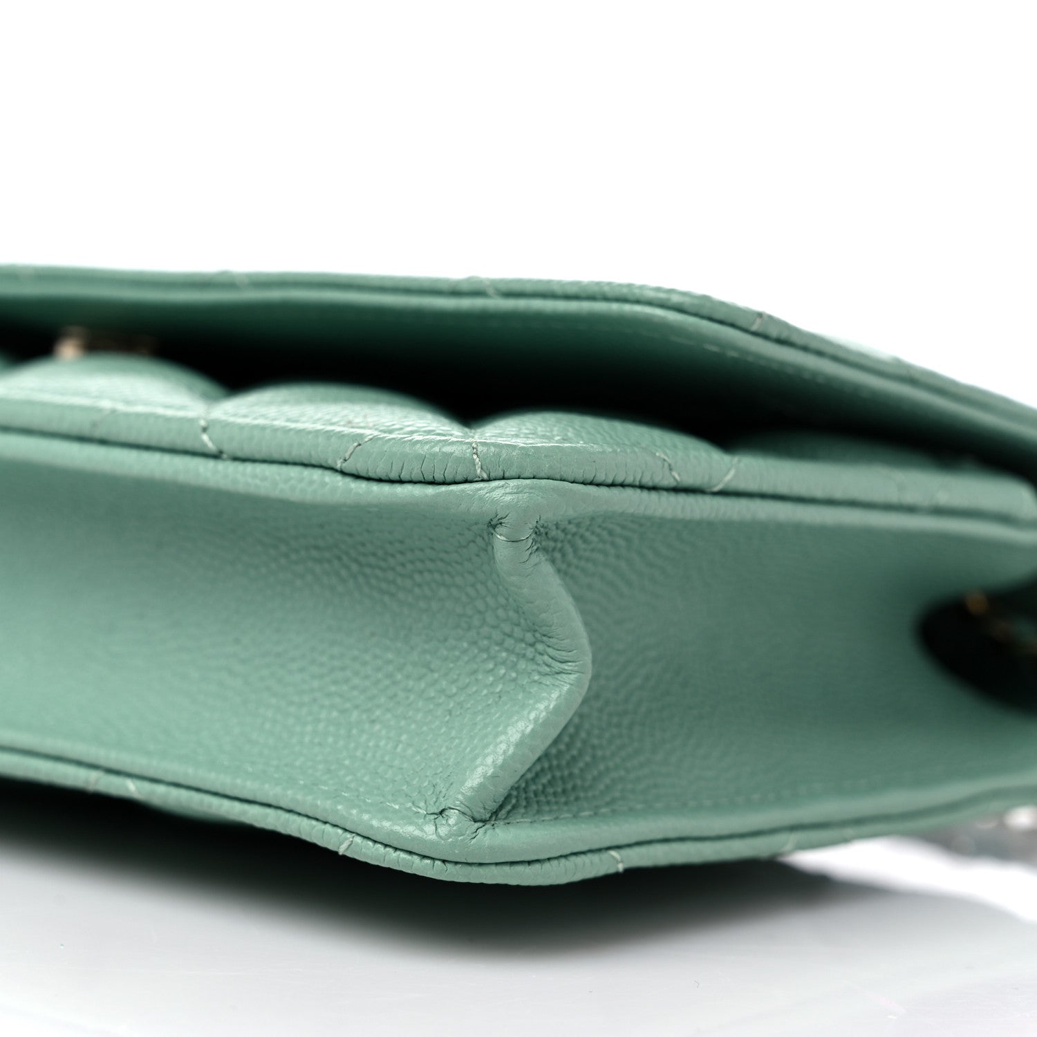 Chanel Caviar Quilted Wallet on Chain WOC Light Green 10 of 10
