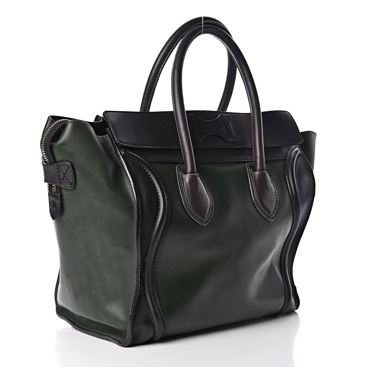 Smooth Calfskin Mini Tri-Color Luggage Forest