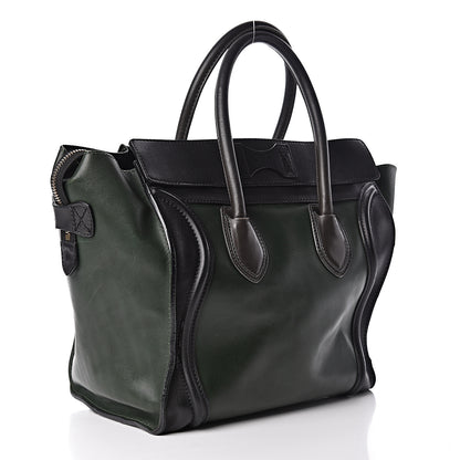 Celine Smooth Calfskin Mini Tri-Color Luggage Forest 3 of 16