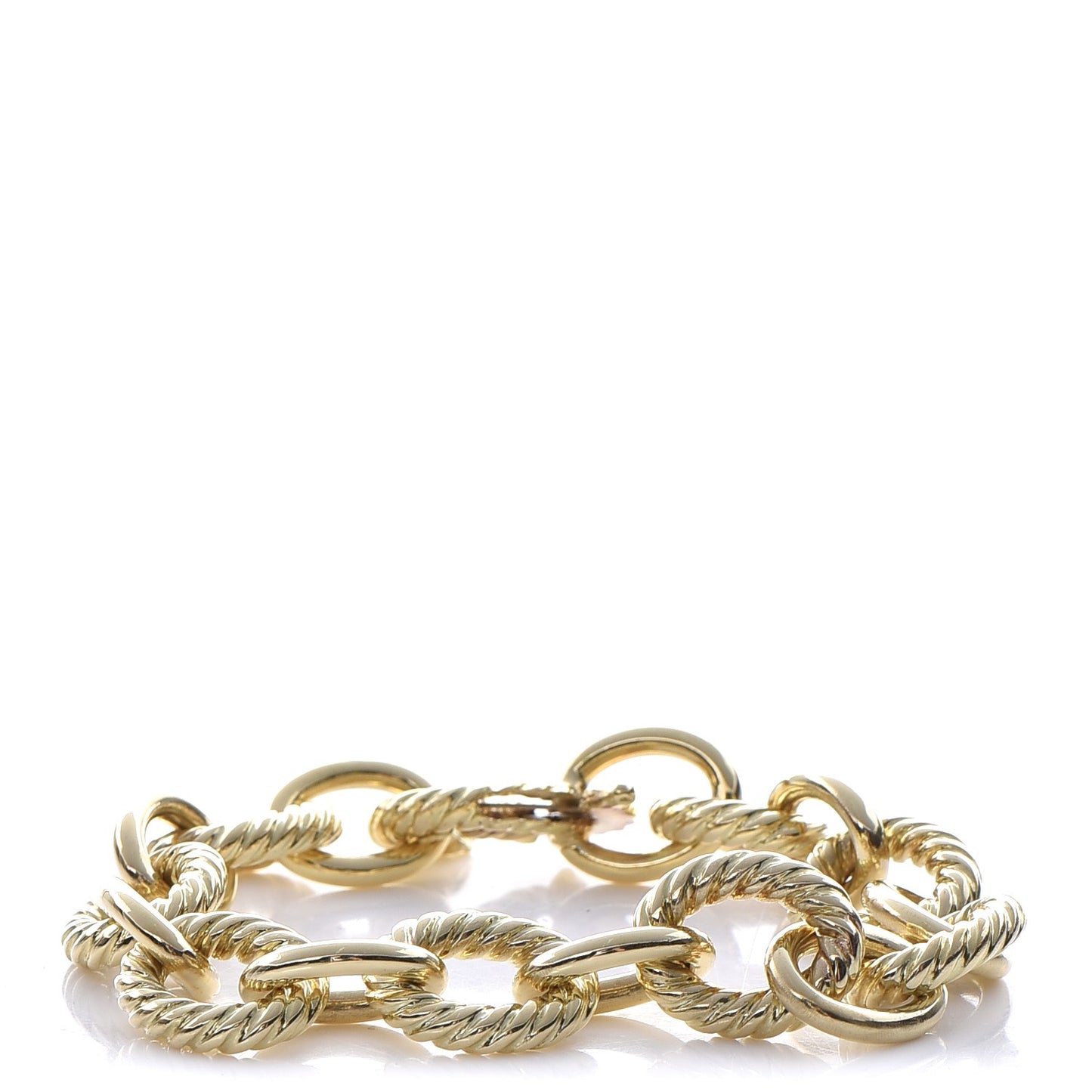 18K Yellow Gold 12mm Large Oval Link Bracelet