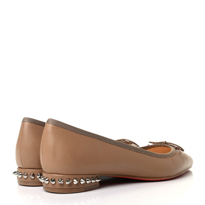 Christian Louboutin Nappa Spiked Hall Flats 36 Nude 4 of 8