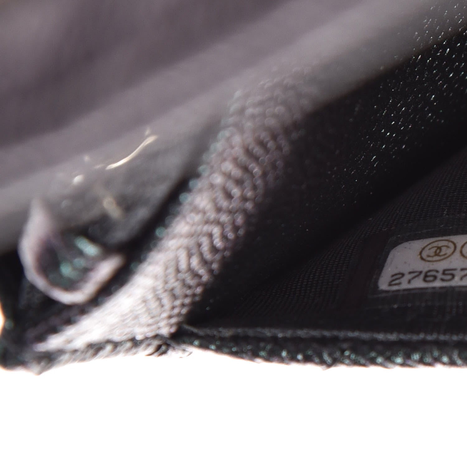 Chanel Iridescent Caviar Quilted Wallet On Chain WOC Black 8 of 12