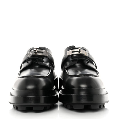 Hermes Glossed Calfskin First Oxford 35.5 Black 2 of 9