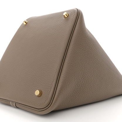 Hermes Taurillon Clemence Picotin Lock 22 MM Etoupe 10 of 10