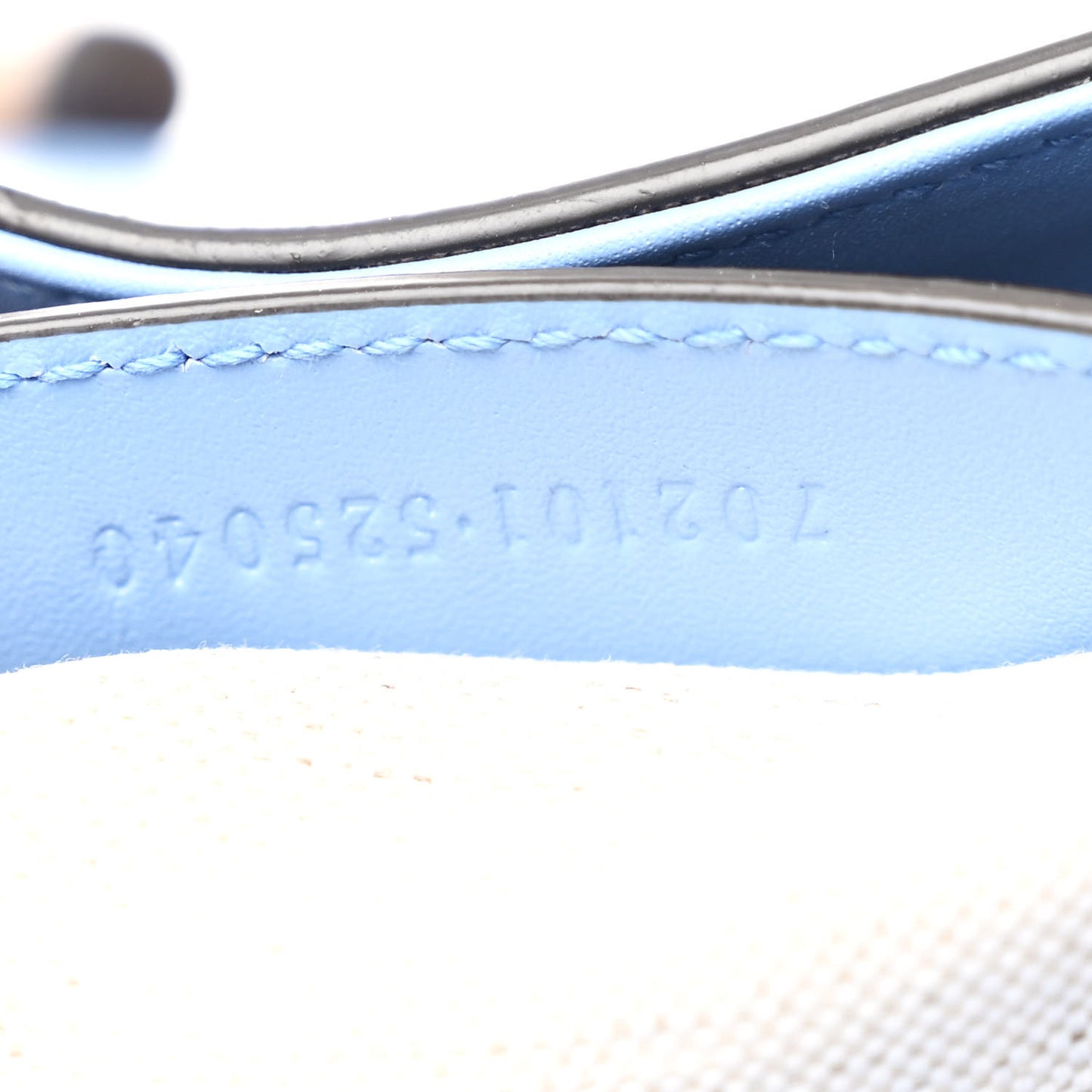Calfskin Bamboo Backpack Mineral Blue