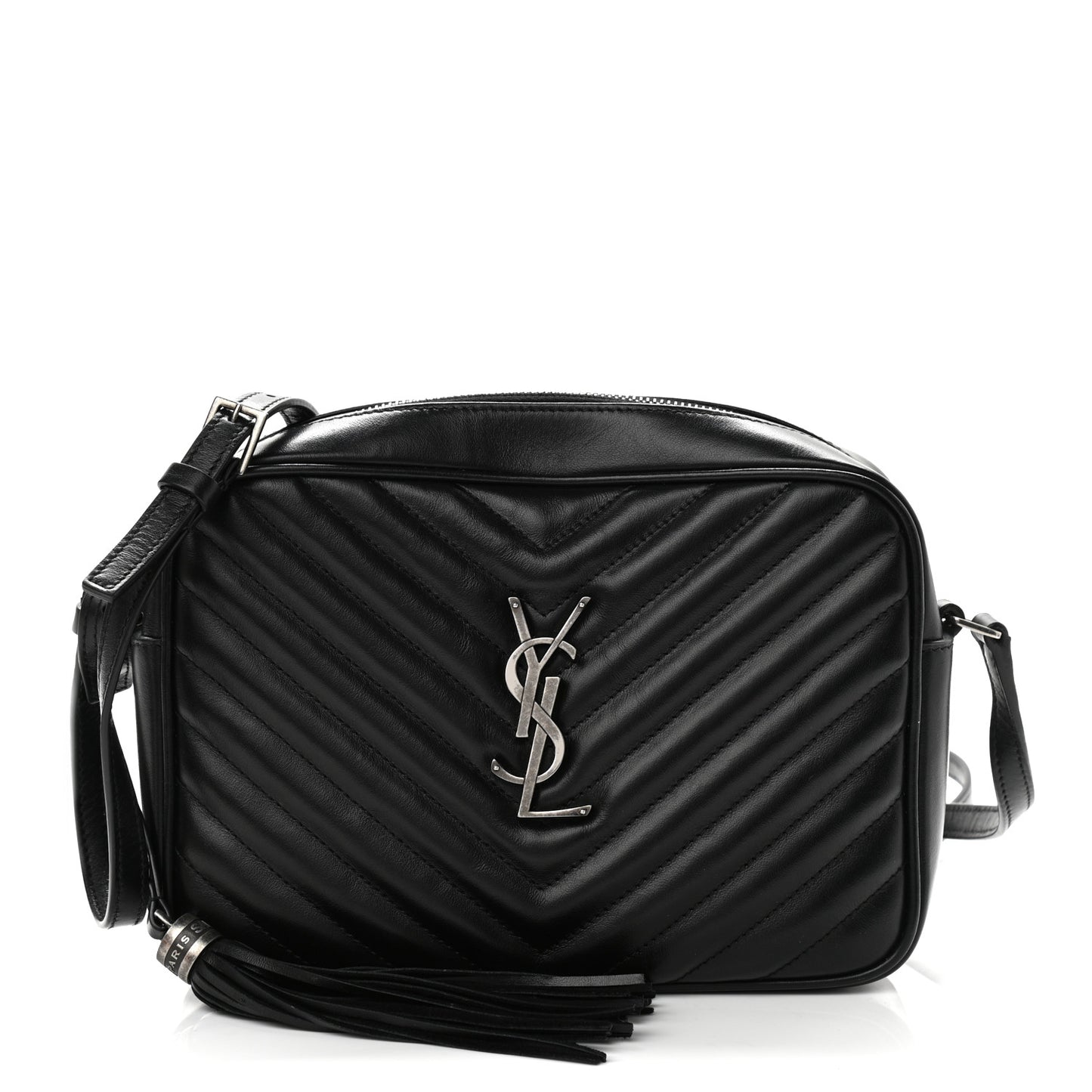 Calfskin Matelasse Monogram Lou Camera Bag Black