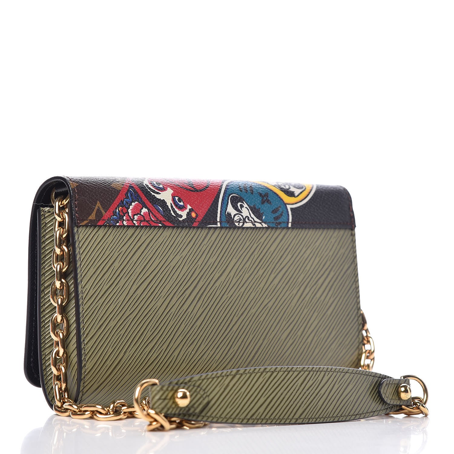 Louis Vuitton Monogram Epi Kabuki Twist Chain Wallet 3 of 10