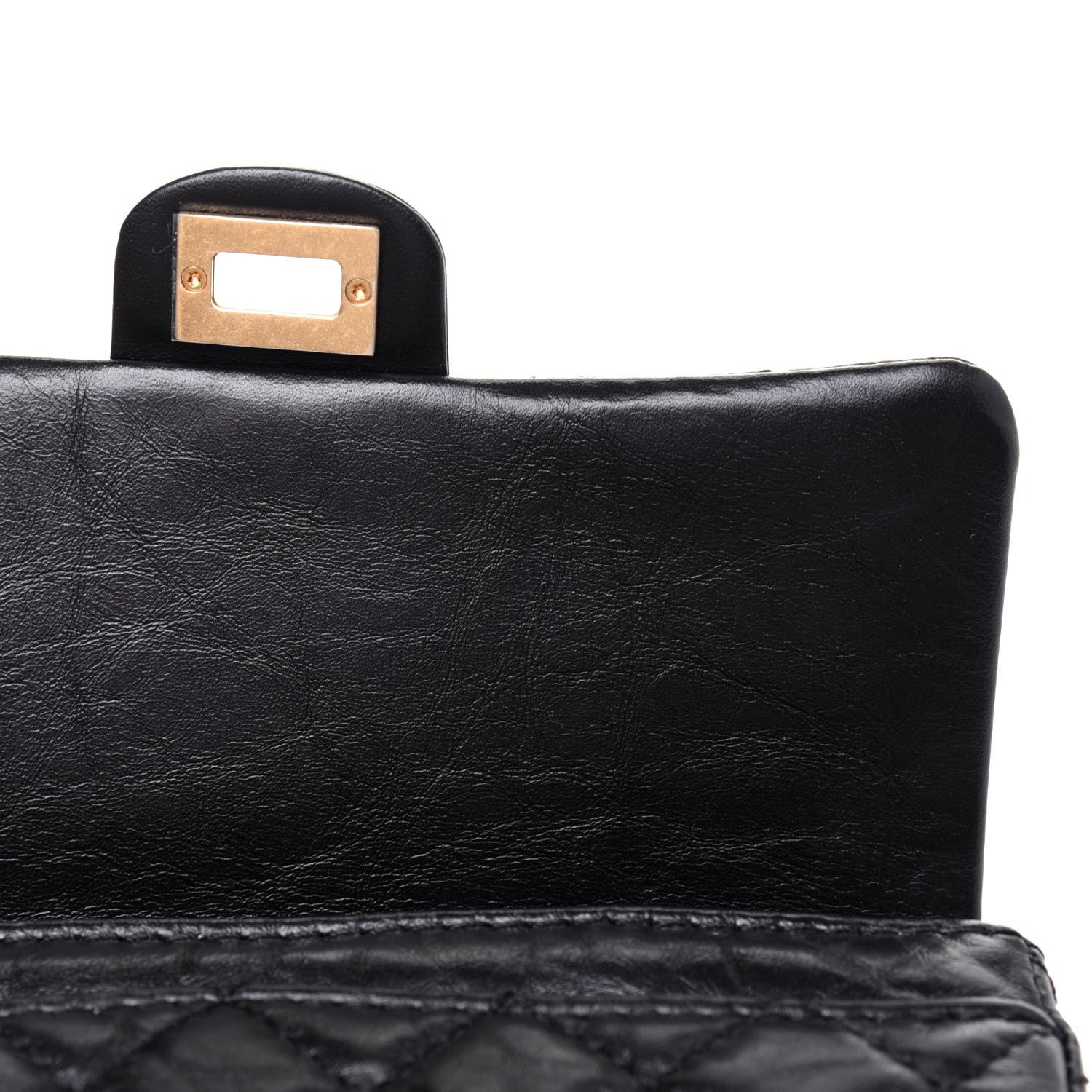 Chanel Aged Calfskin Quilted 2.55 Reissue Flap Belt Bag Clutch Black 8 of 14