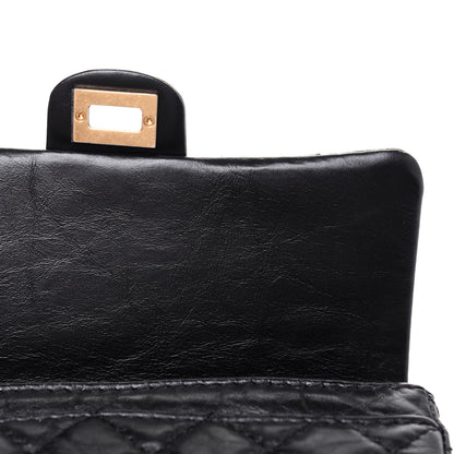 Chanel Aged Calfskin Quilted 2.55 Reissue Flap Belt Bag Clutch Black 8 of 14