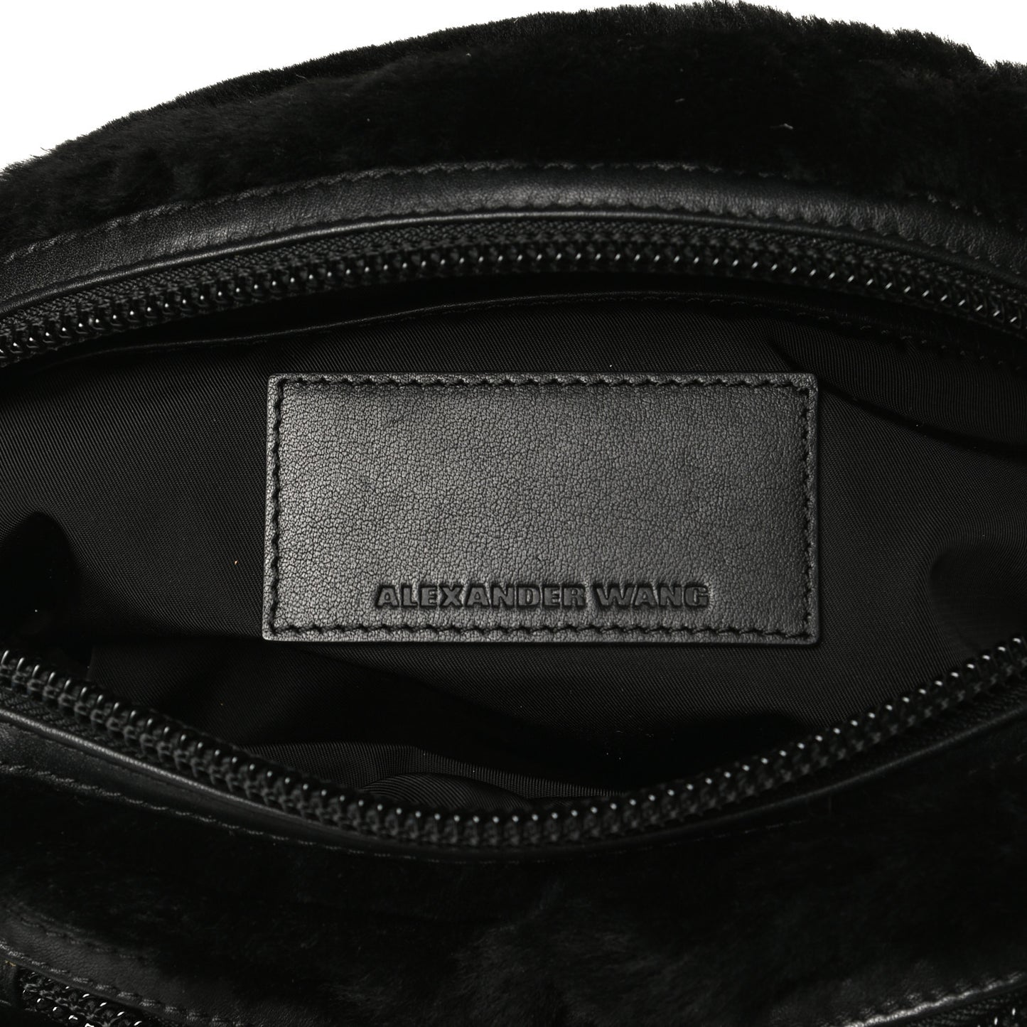 Mink Fur Attica Belt Bag Black