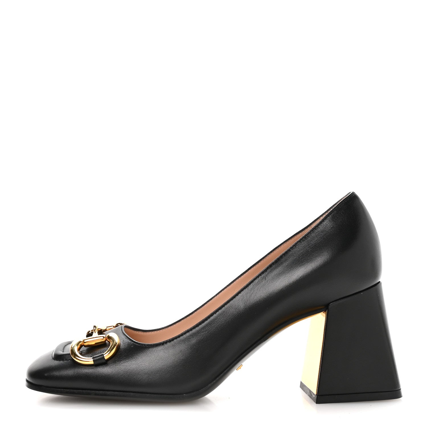 Gucci Malaga Kid Horsebit 75mm Pumps 38.5 Black 1 of 11