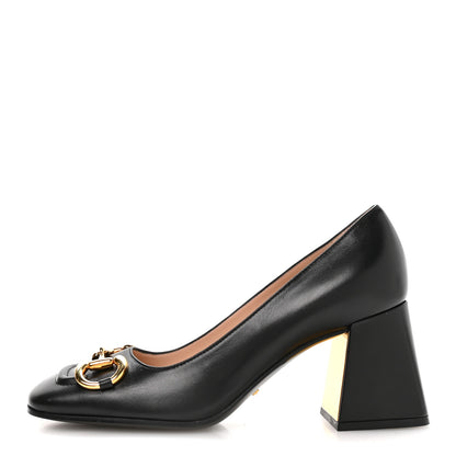 Gucci Malaga Kid Horsebit 75mm Pumps 38.5 Black 1 of 11