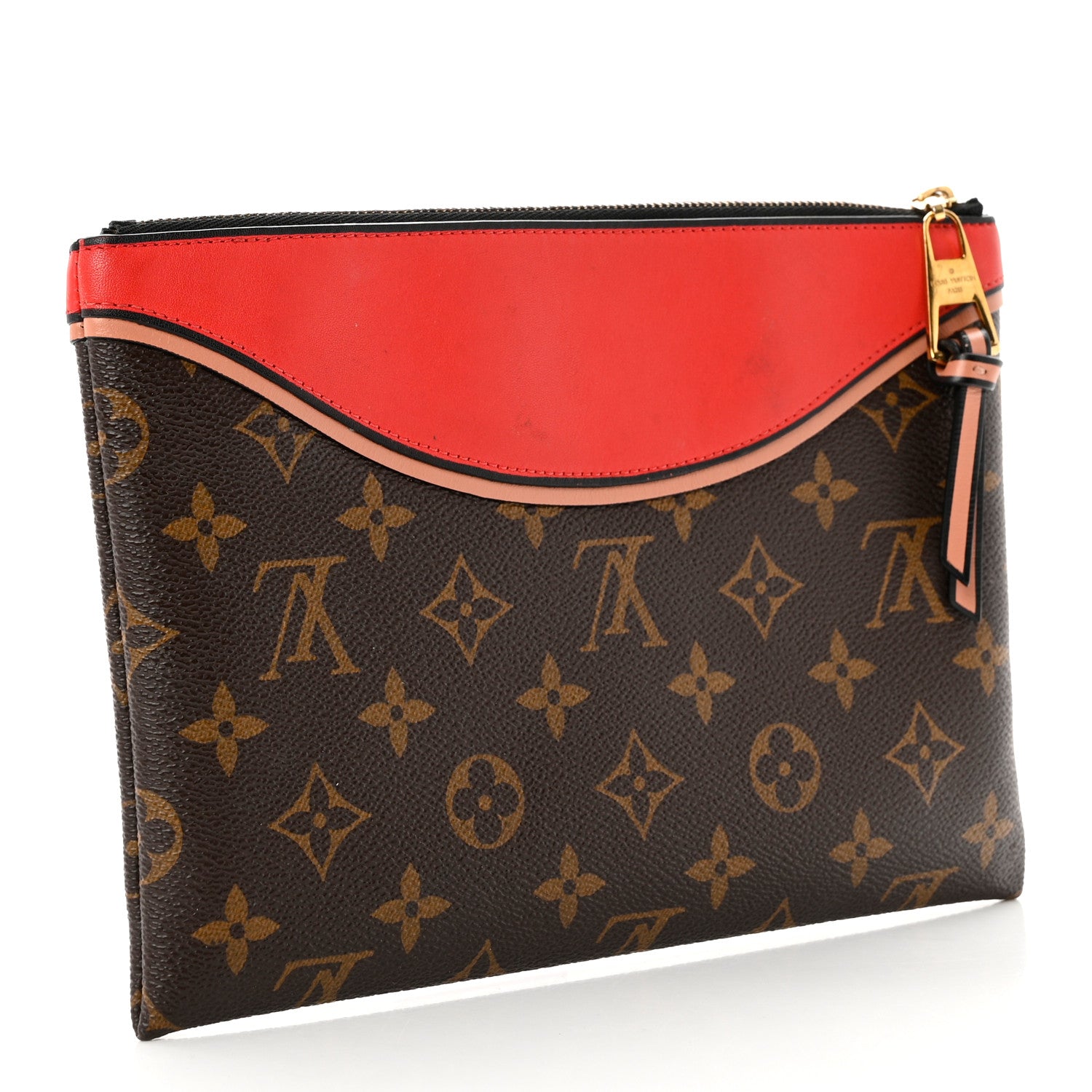 Louis Vuitton Monogram Tuileries Pochette Red 3 of 6