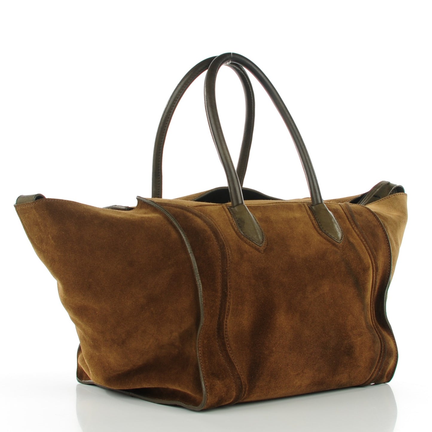 Suede Large Phantom Luggage Olive