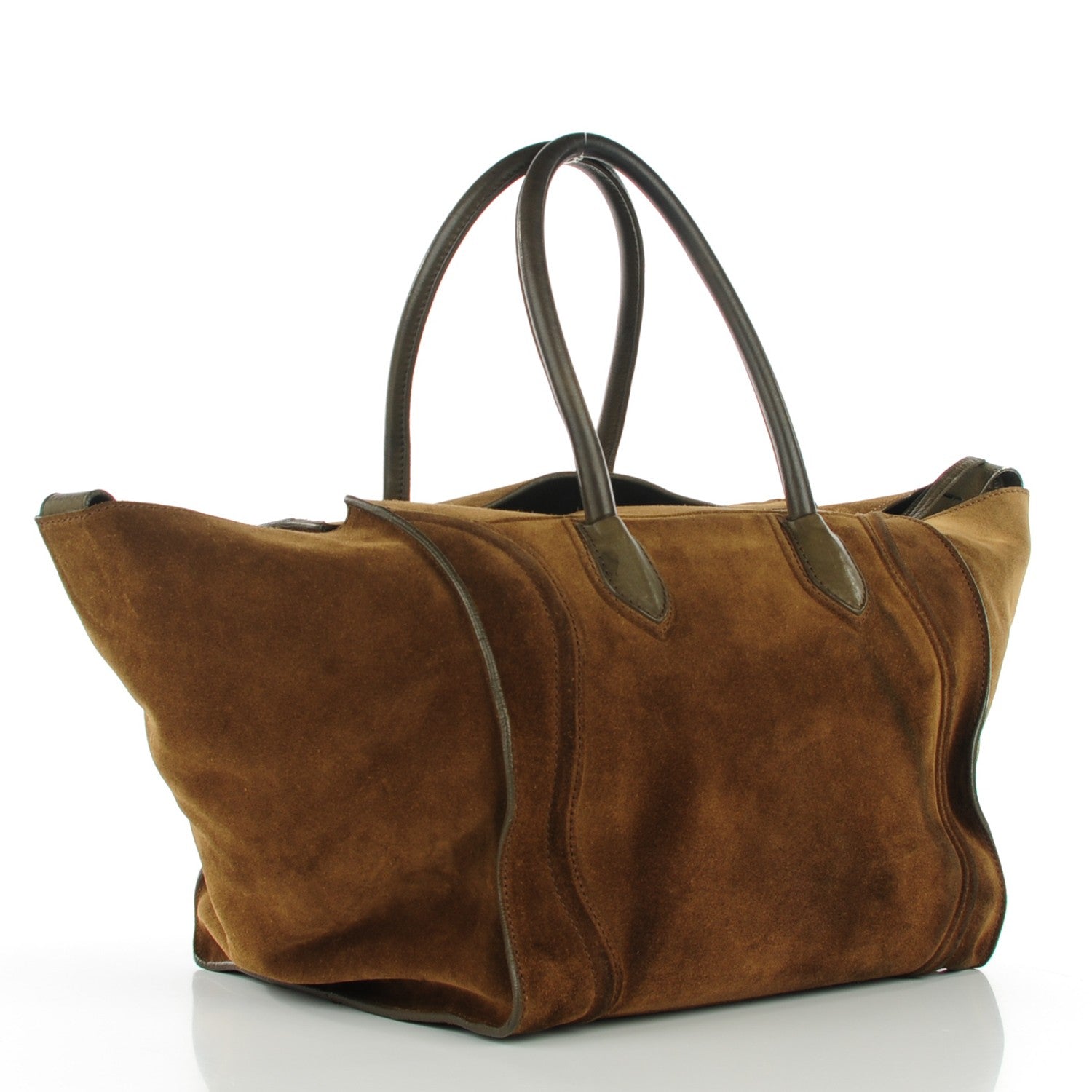 Celine Suede Large Phantom Luggage Olive 4 of 10