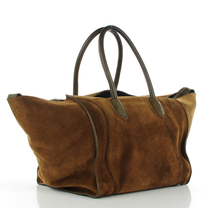 Celine Suede Large Phantom Luggage Olive 4 of 10