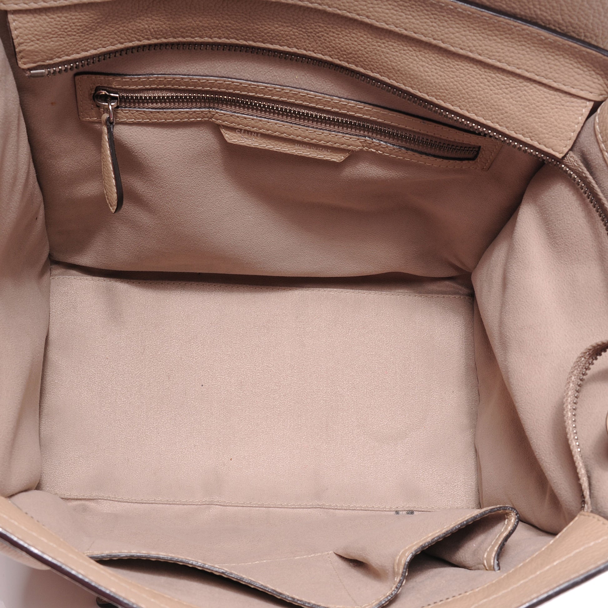 Celine Drummed Calfskin Mini Luggage Dune 5 of 7