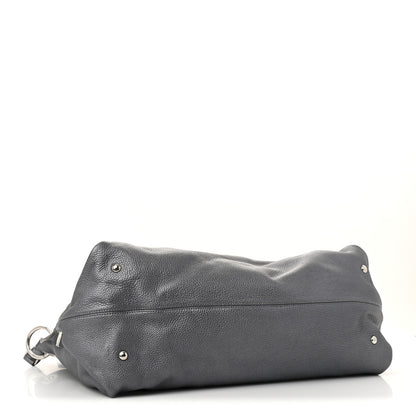 Salvatore Ferragamo Grained Calfskin Large Sofia Convertible Tote Acciaio 4 of 11