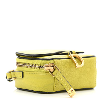 Christian Dior Goatskin Mini Saddle Shoulder Strap Pouch Lime 4 of 11