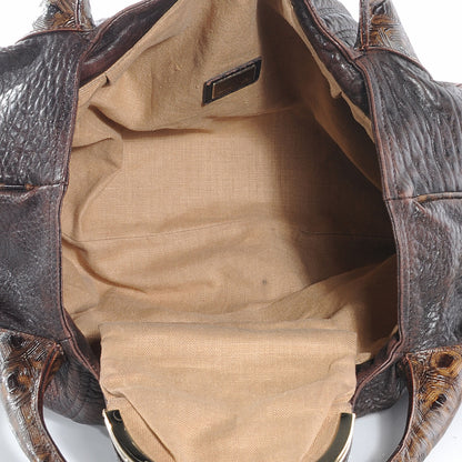Fendi Zucca Nappa Nuvolata Vitello Tortuga Spy Tobacco Moro 7 of 9