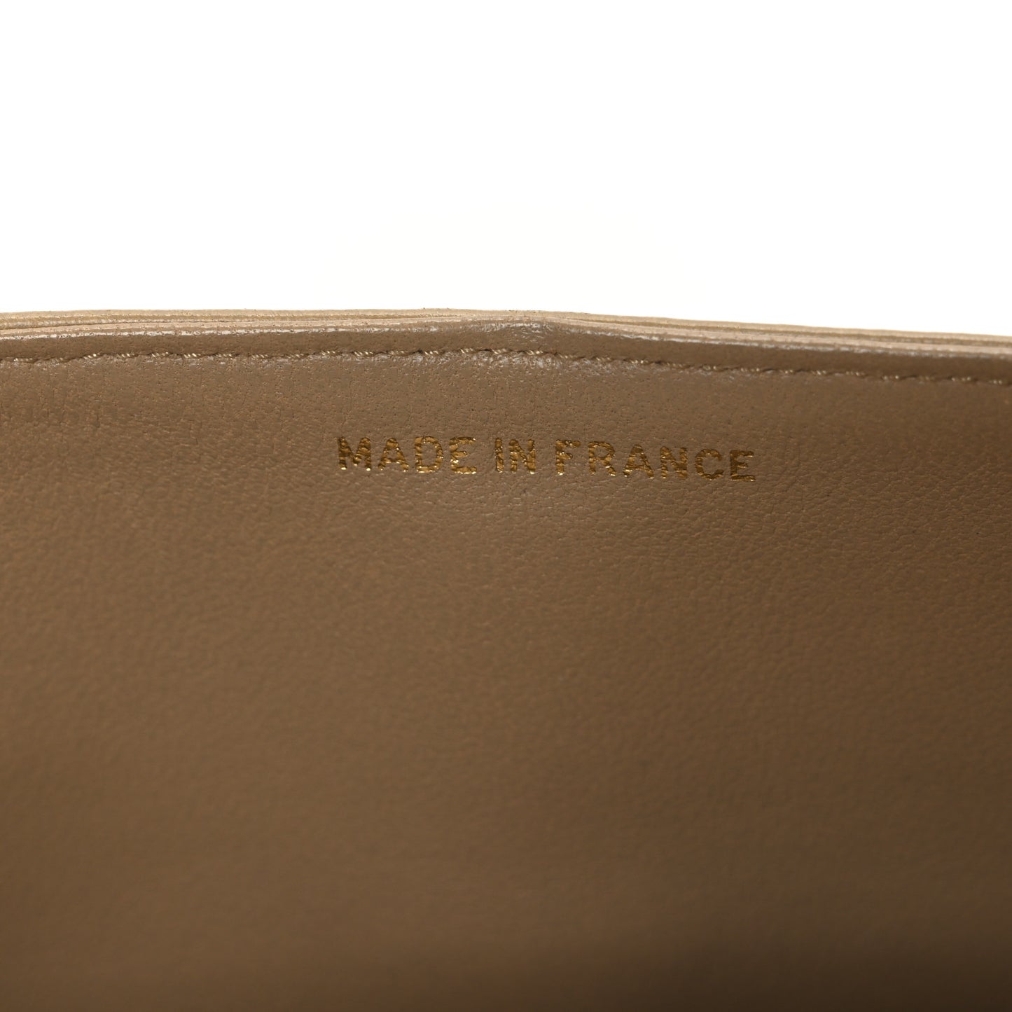 Lambskin Quilted Small Double Flap Beige