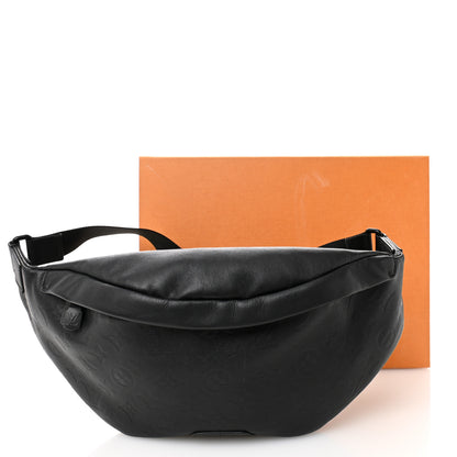Louis Vuitton Calfskin Monogram Shadow Discovery Bumbag Black 10 of 10