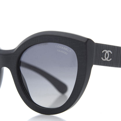 Chanel Acetate Polarized Butterfly Signature Sunglasses 5331 Black 7 of 8
