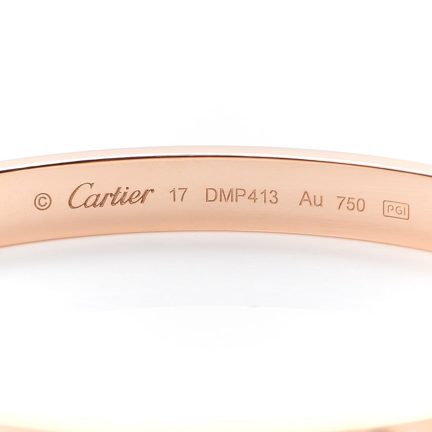 18K Pink Gold LOVE Bracelet 17