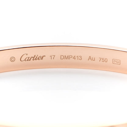 Cartier 18K Pink Gold LOVE Bracelet 17 5 of 8