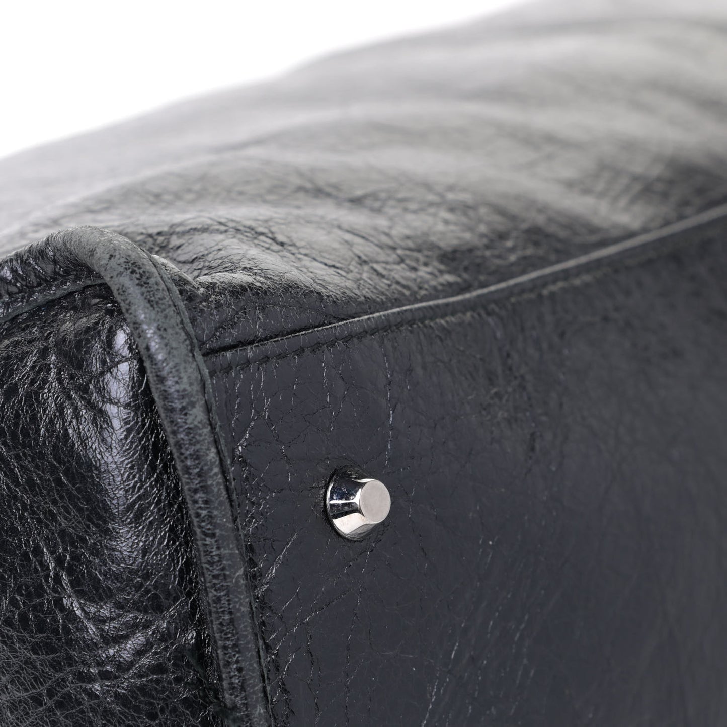 Agneau Classic Hardware Silver Work Black