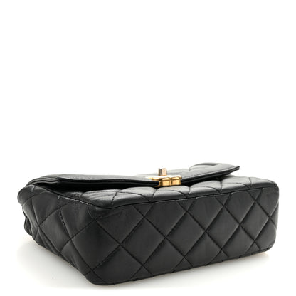 Chanel Shiny Lambskin Quilted Small Single Flap Black 4 of 10