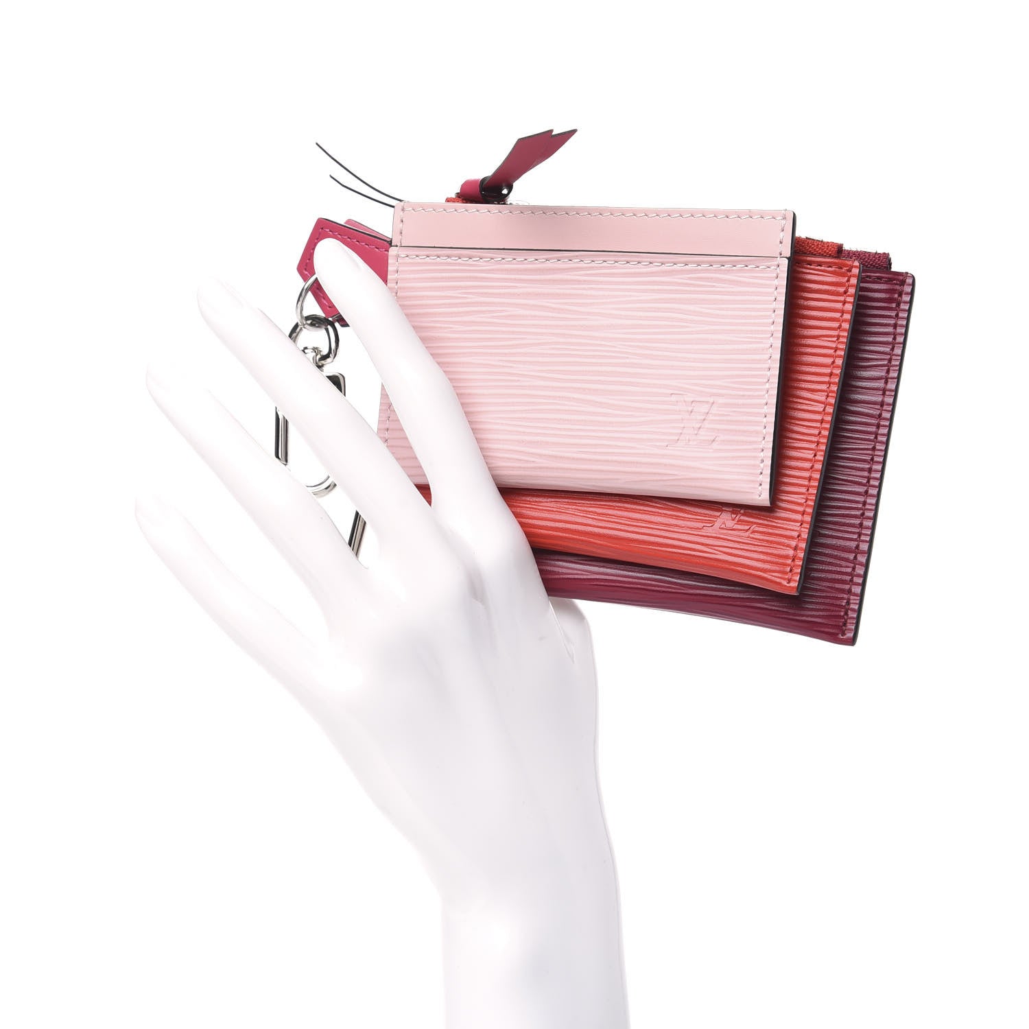Louis Vuitton Epi Trio Card Case Wallet Rose Ballerine Rouge Fuchsia 2 of 7