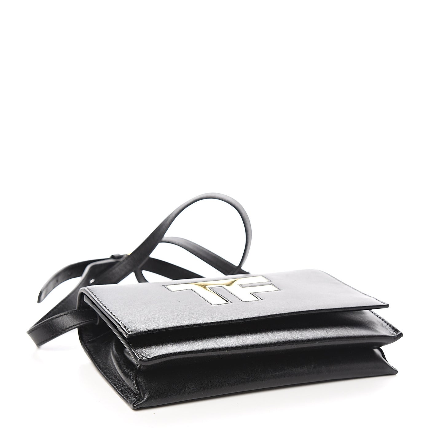 Calfskin Icon Shoulder Bag Black