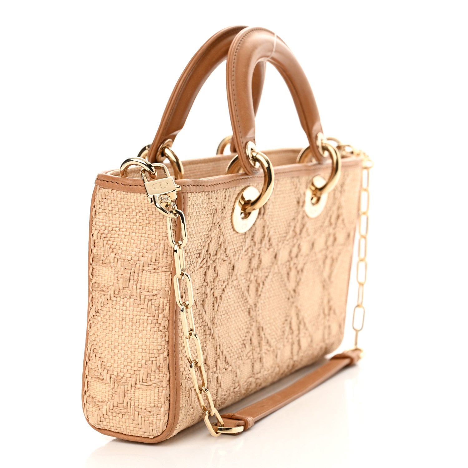 Christian Dior Raffia Macro Cannage Lady D-Joy Natural 3 of 12