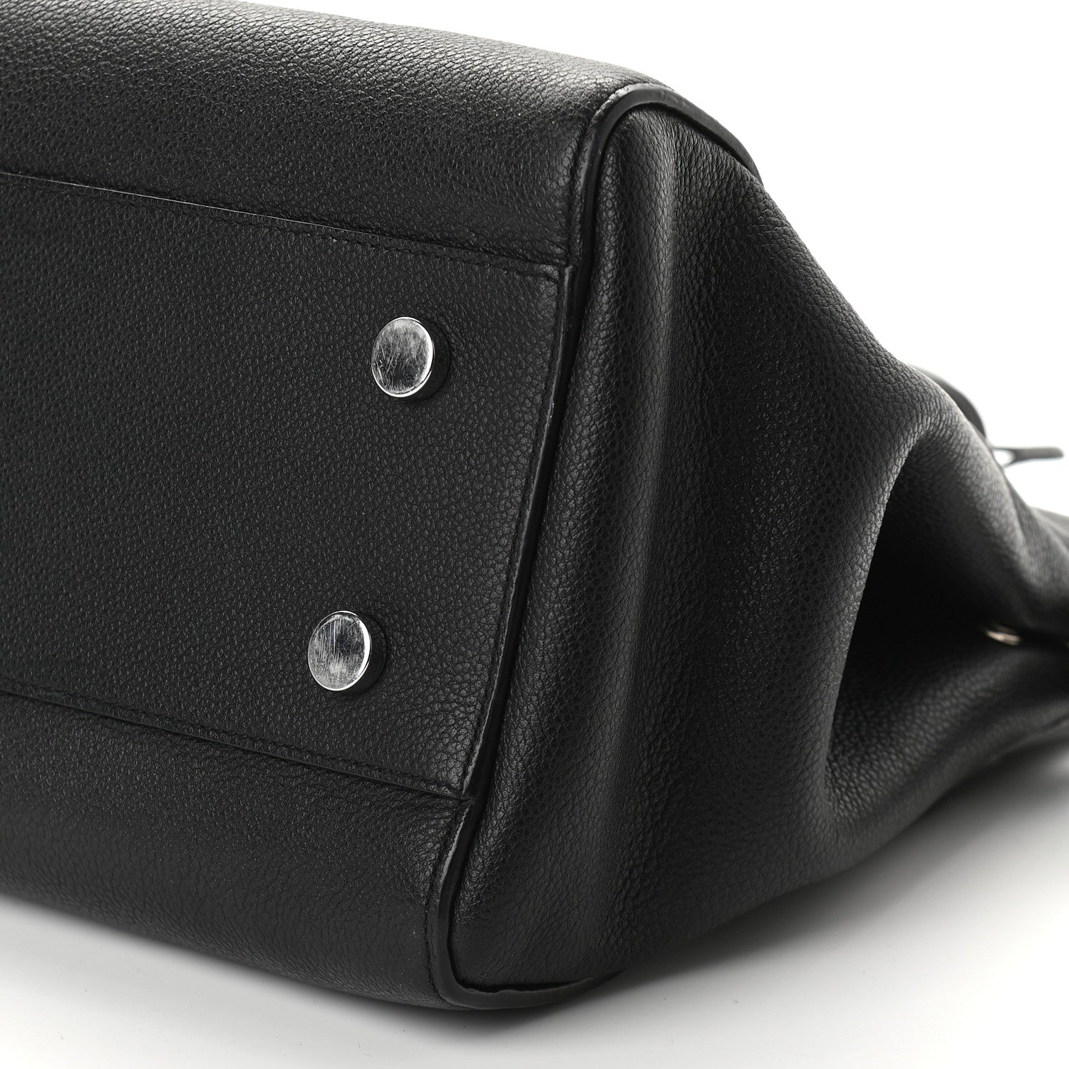 Saint Laurent Grained Calfskin Medium Cabas Rive Gauche Black 9 of 15