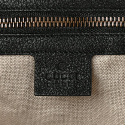 Gucci Grained Calfskin Logo Half Moon Hobo Black 6 of 9
