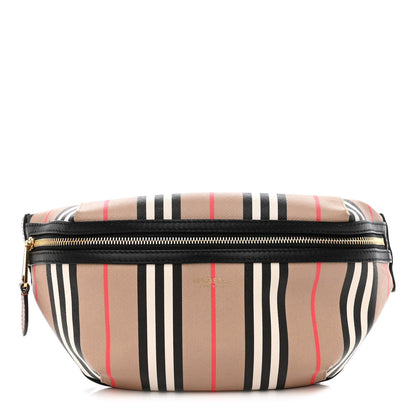 Burberry E-Canvas Icon Stripe Sonny Bum Bag Archive Beige 1 of 12