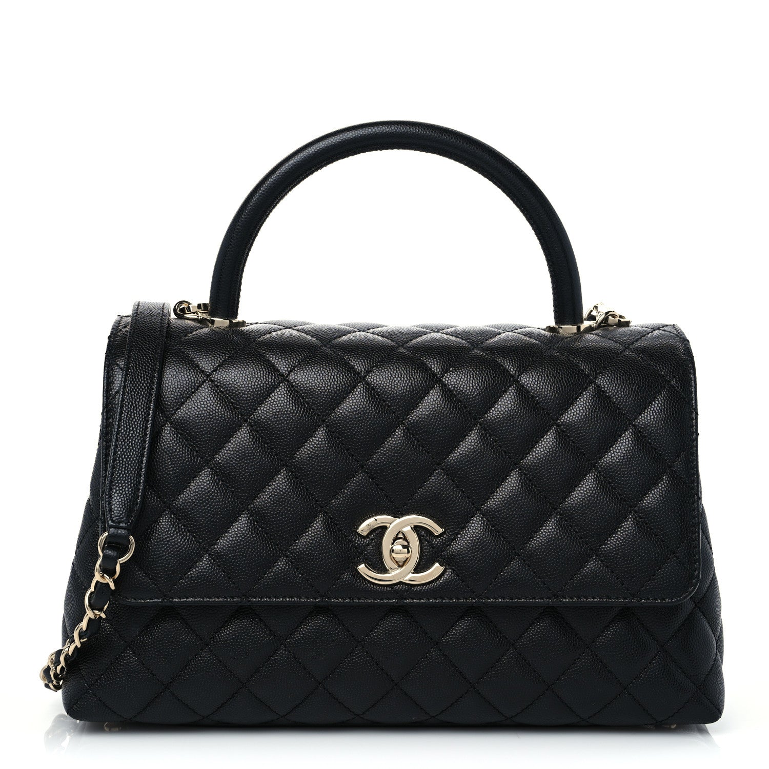 Chanel Caviar Quilted Small Coco Handle Flap Black 1 of 9