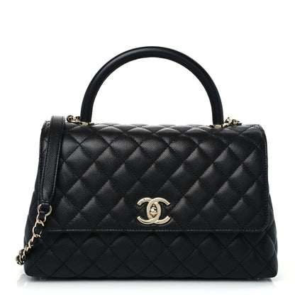 Chanel Caviar Quilted Small Coco Handle Flap Black 1 of 9