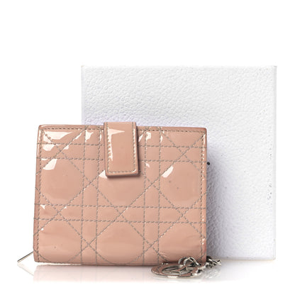 Christian Dior Patent Cannage Lady Dior Eden Wallet Rose Clair 15 of 15