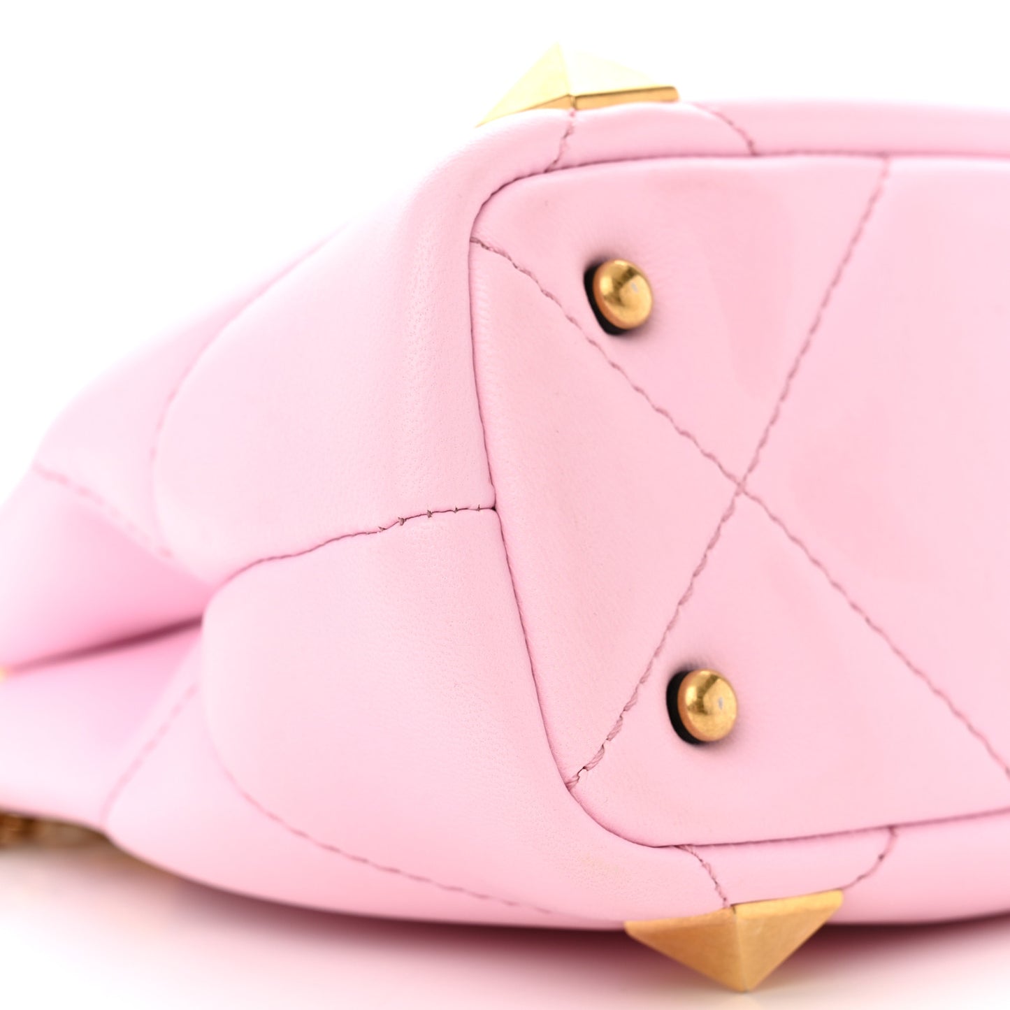Nappa Mini Roman Stud The Handle Bag Pink Borealis