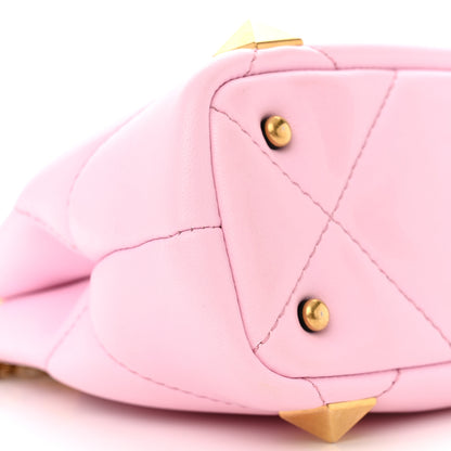 Valentino Garavani Nappa Mini Roman Stud The Handle Bag Pink Borealis 8 of 12