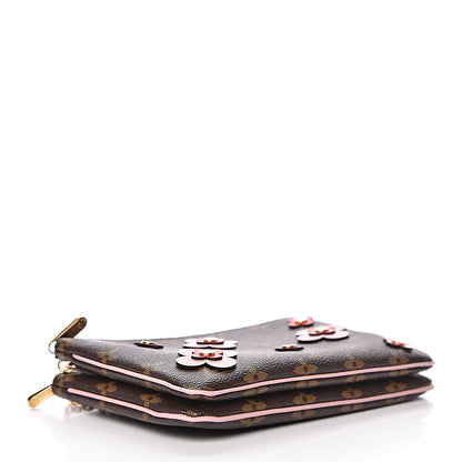 Louis Vuitton Monogram Blooming Flowers Double Zip Pochette 4 of 10