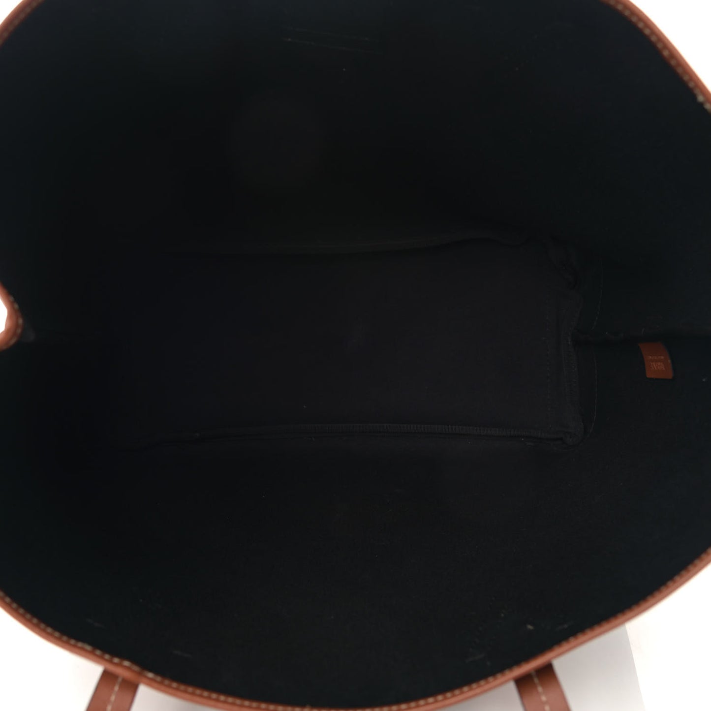 Coated Canvas Calfskin La Greca Signature Shopper Tote Bag Black Caramel