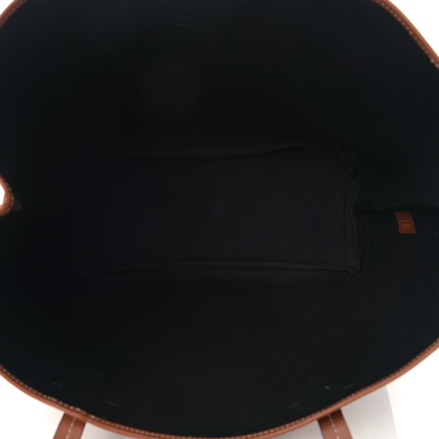 Versace Coated Canvas Calfskin La Greca Signature Shopper Tote Bag Black Caramel 5 of 10