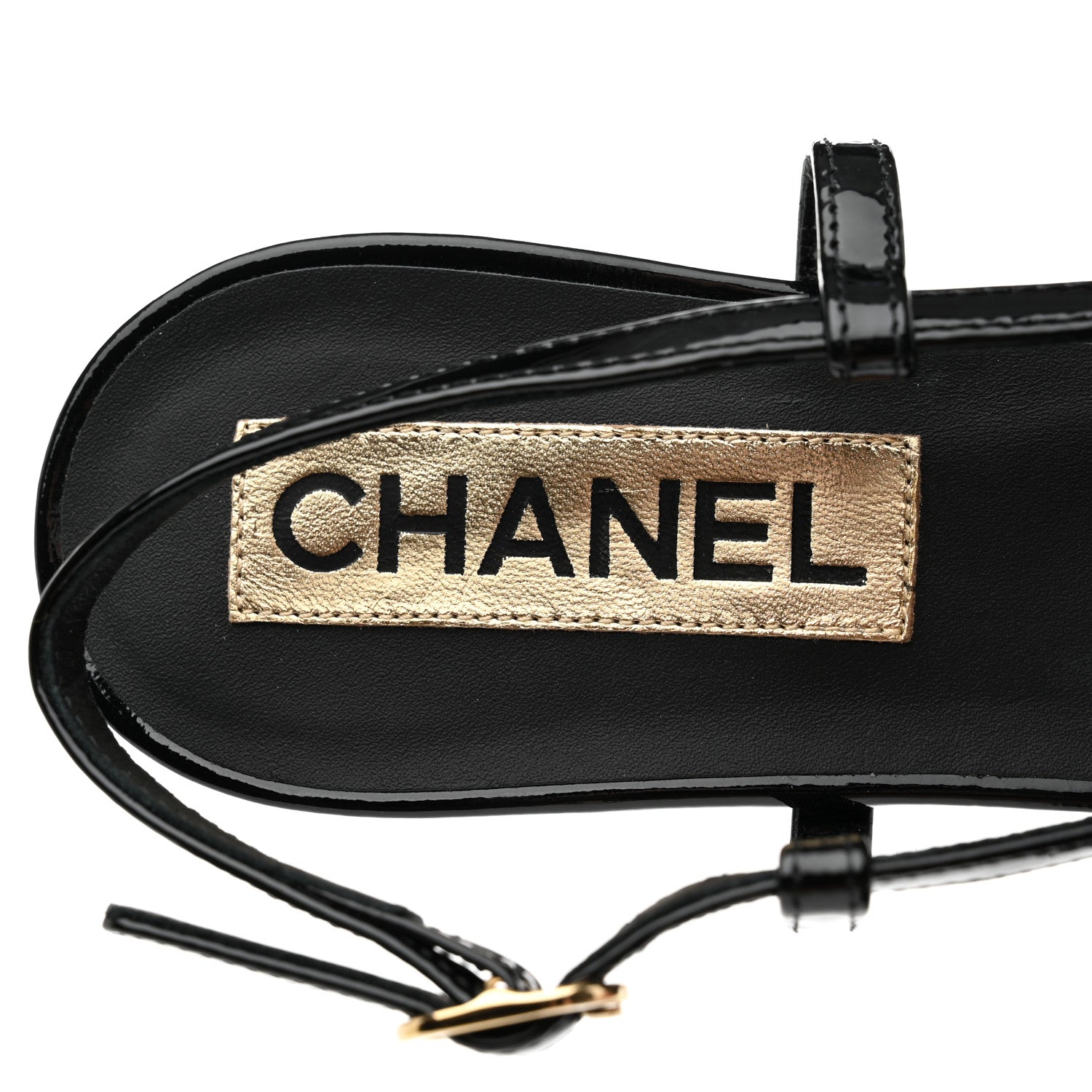 Chanel Patent CC Low Heel Slingback 41 Black 7 of 8
