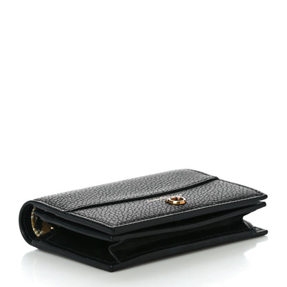 Salvatore Ferragamo Grained Calfskin Gancini Wallet Black 4 of 10