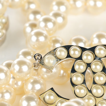 Chanel Pearl CC Double Strand Belt Silver 6 of 7