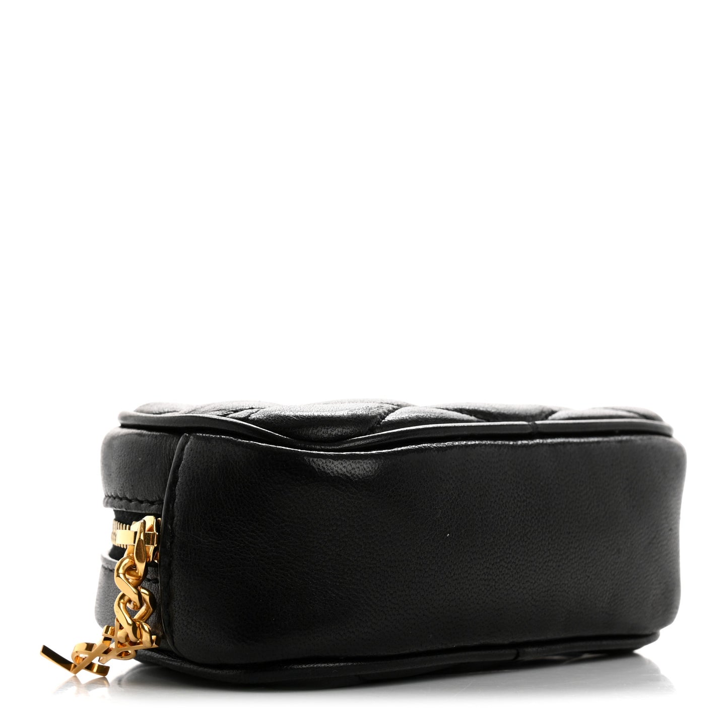 Lambskin Quilted Lolita Cosmetic Pouch Black